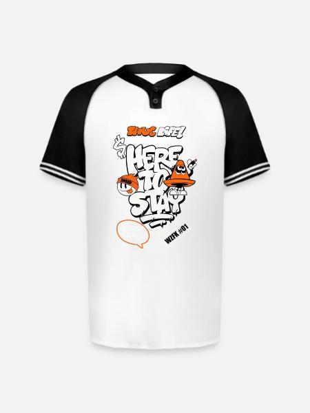 Graffiti Cone Stay Frosty Tee - Augusta Sportswear Men's Cutter Henley Jersey - white/black