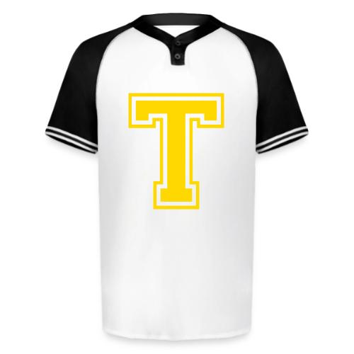 Letter T – Capital Athletic Alphabet Monogram - Augusta Sportswear Men's Cutter Henley Jersey