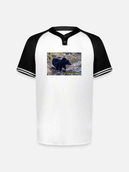 Choose The Bear - Augusta Sportswear Men's Cutter Henley Jersey - white/black