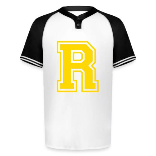 Letter R – Capital Athletic Alphabet Monogram - Augusta Sportswear Men's Cutter Henley Jersey