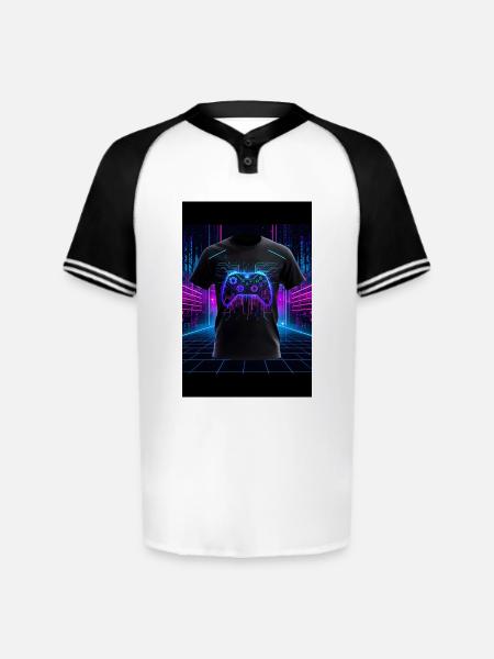 Neon Circuit Controller - Augusta Sportswear Men's Cutter Henley Jersey - white/black