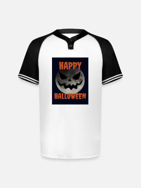 Happy Halloween - Augusta Sportswear Men's Cutter Henley Jersey - white/black