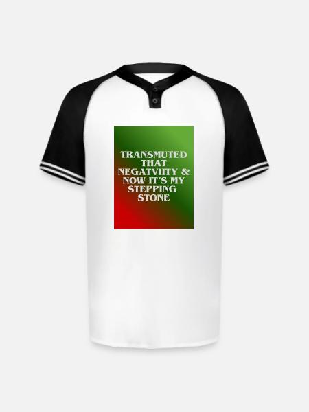 Transmuted Negativity Stepping Stone - Augusta Sportswear Men's Cutter Henley Jersey - white/black