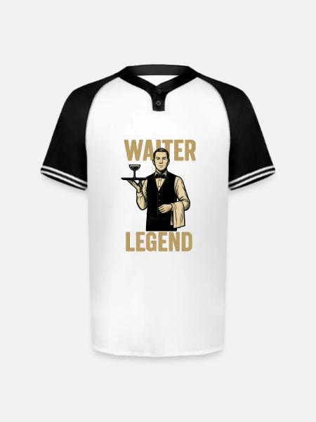 Waiter Legend - Augusta Sportswear Men's Cutter Henley Jersey - white/black