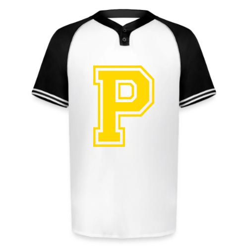 Letter P – Capital Athletic Alphabet Monogram - Augusta Sportswear Men's Cutter Henley Jersey