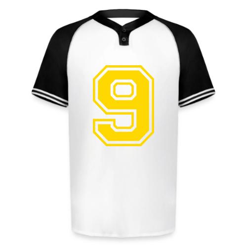 Number 9 in a classic athletic collegiate font - Augusta Sportswear Men's Cutter Henley Jersey