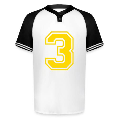 Number 3 in a classic athletic collegiate font - Augusta Sportswear Men's Cutter Henley Jersey