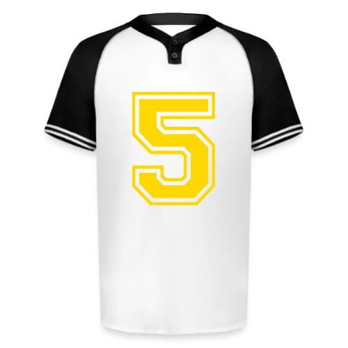 Number 5 in a classic athletic collegiate font - Augusta Sportswear Men's Cutter Henley Jersey