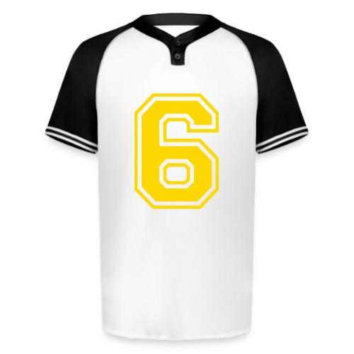 Number 6 in a classic athletic collegiate font - Augusta Sportswear Men's Cutter Henley Jersey