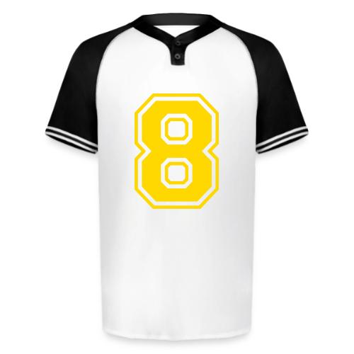 Number 8 in a classic athletic collegiate font - Augusta Sportswear Men's Cutter Henley Jersey