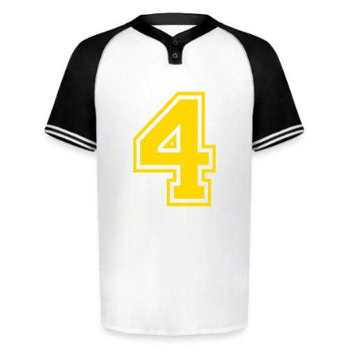 Number 4 in a classic athletic collegiate font - Augusta Sportswear Men's Cutter Henley Jersey