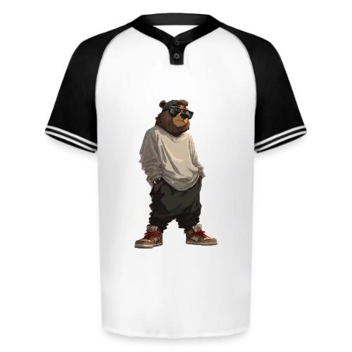 Urban Streetwear Bear Cool Apparel Design - Augusta Sportswear Men's Cutter Henley Jersey