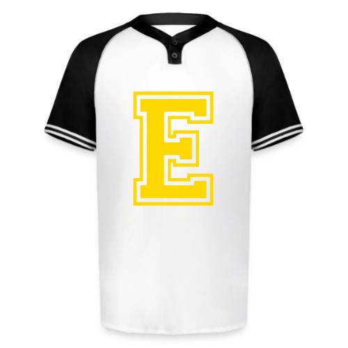 Letter E – Capital Athletic Alphabet Monogram - Augusta Sportswear Men's Cutter Henley Jersey