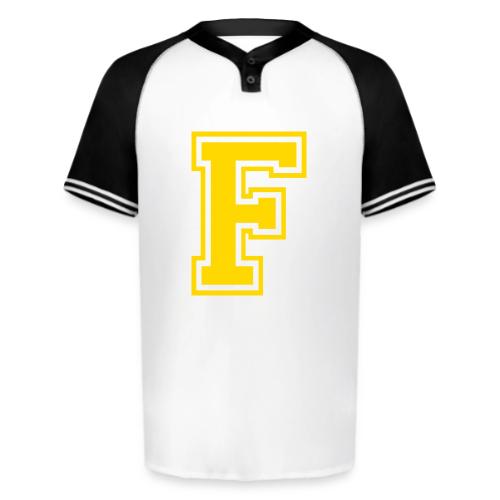 Letter F – Capital Athletic Alphabet Monogram - Augusta Sportswear Men's Cutter Henley Jersey
