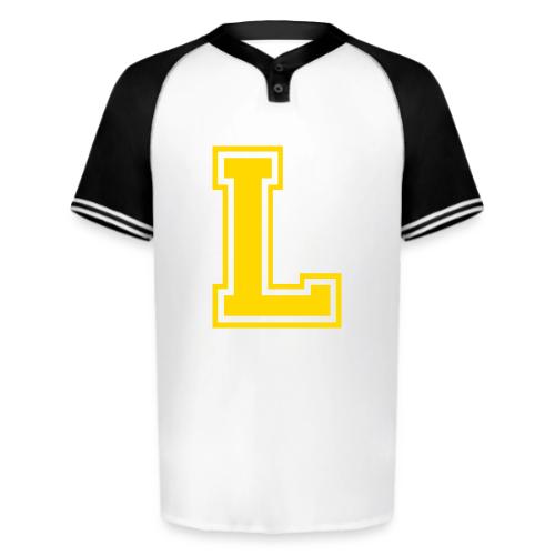 Letter L – Capital Athletic Alphabet Monogram - Augusta Sportswear Men's Cutter Henley Jersey