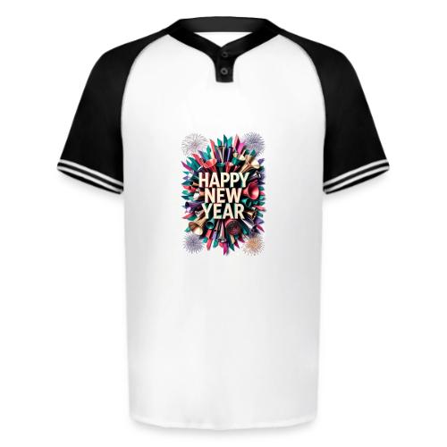 New Year's Party Horn T-Shirt - Augusta Sportswear Men's Cutter Henley Jersey