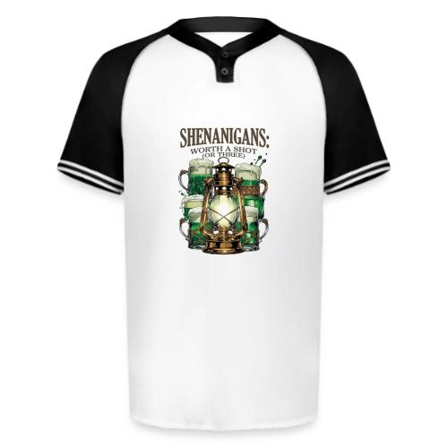 Worth a Shot Lantern Toast Graphic Tee - Augusta Sportswear Men's Cutter Henley Jersey