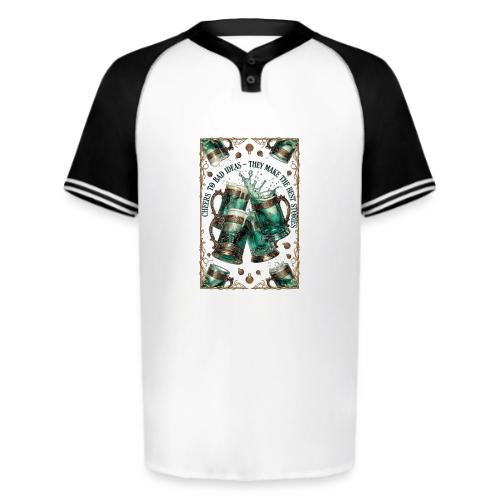 Cheers to Bad Ideas Tankards Graphic Tee - Augusta Sportswear Men's Cutter Henley Jersey