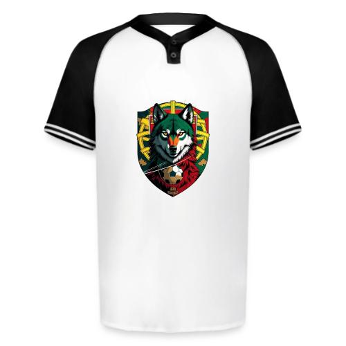 Portugal Iberian Wolf Soccer T Shirt,Football Gift - Augusta Sportswear Men's Cutter Henley Jersey