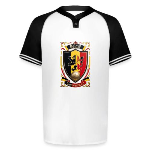 Belgium Lion Crest T-Shirt, Belgian Flag Gift - Augusta Sportswear Men's Cutter Henley Jersey