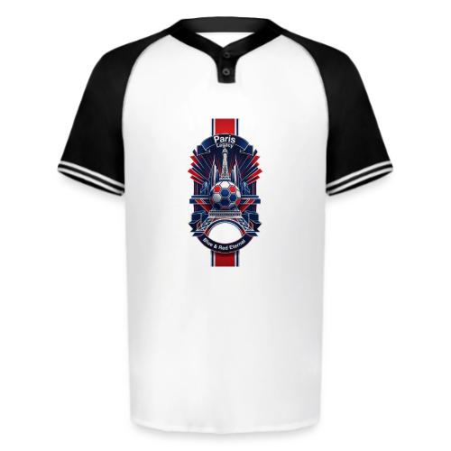 Paris Tower Legacy T Shirt, Soccer City Pride Gift - Augusta Sportswear Men's Cutter Henley Jersey