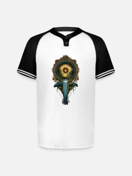 Golden Sun portal  - Augusta Sportswear Men's Cutter Henley Jersey - white/black
