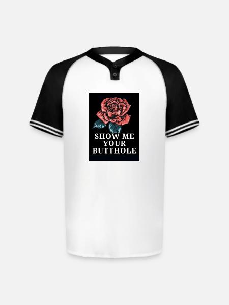 Rose Bold Text Statement - Augusta Sportswear Men's Cutter Henley Jersey - white/black