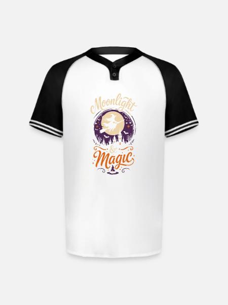 Moonlight & Magic Tshirt - Augusta Sportswear Men's Cutter Henley Jersey - white/black