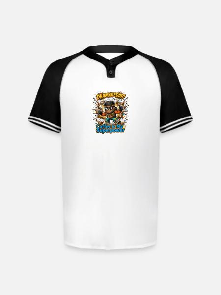 Coffee Is My Superpower Hero - Augusta Sportswear Men's Cutter Henley Jersey - white/black