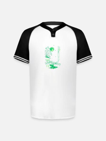 Moonlit Marina - Augusta Sportswear Men's Cutter Henley Jersey - white/black
