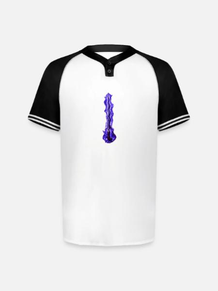Violet Ember Dagger - Augusta Sportswear Men's Cutter Henley Jersey - white/black