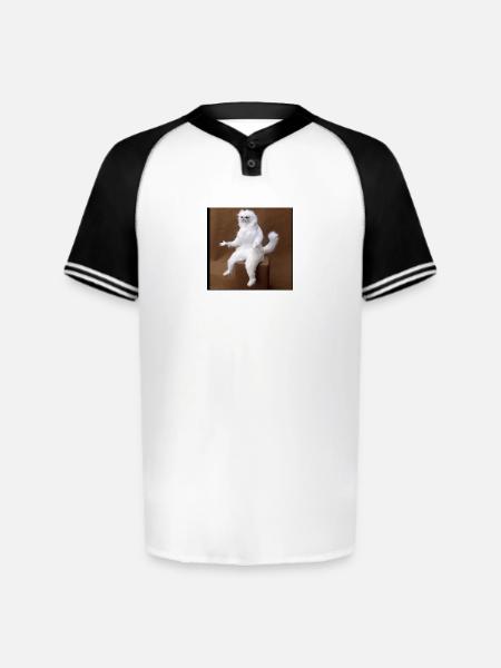 Plush on Stool - Augusta Sportswear Men's Cutter Henley Jersey - white/black