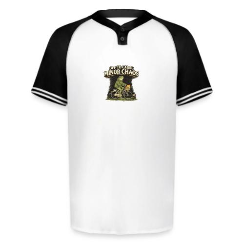 Minor Chaos Vintage Frog and Cat on Bicycle - Augusta Sportswear Men's Cutter Henley Jersey