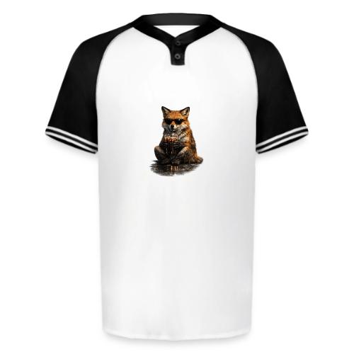 Cool Red Fox Wearing Sunglasses Drinking Coffee - Augusta Sportswear Men's Cutter Henley Jersey