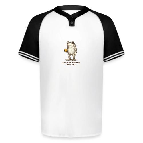 Weird Stuff Frog Coffee Humor - Augusta Sportswear Men's Cutter Henley Jersey