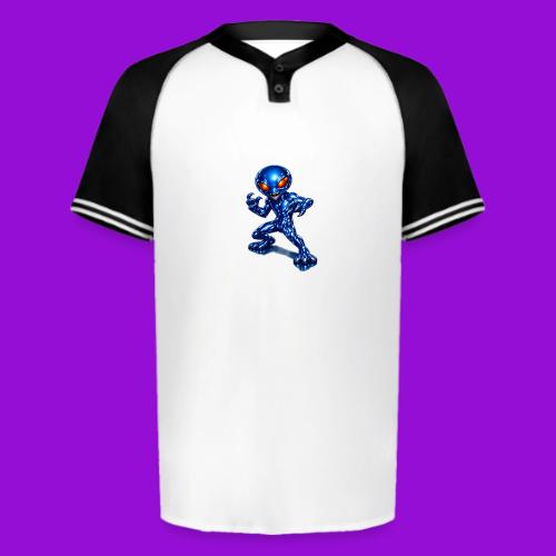 Angry Blue Alien - Augusta Sportswear Men's Cutter Henley Jersey