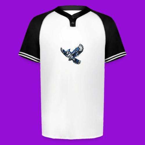 Silver Blue Jay in Flight - Augusta Sportswear Men's Cutter Henley Jersey