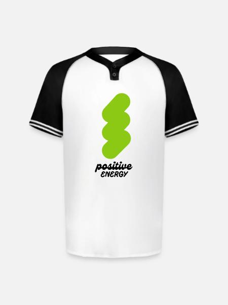 Positive Energy Neon Splash - Augusta Sportswear Men's Cutter Henley Jersey - white/black