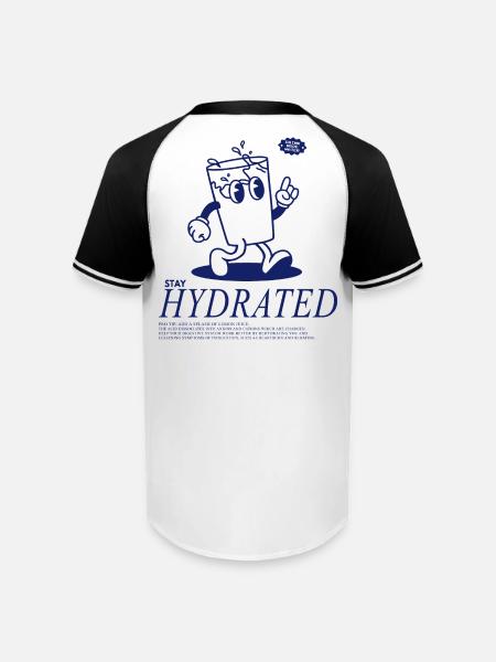 Stay Hydrated - Drink Your Water - Augusta Sportswear Men's Cutter Henley Jersey - white/black