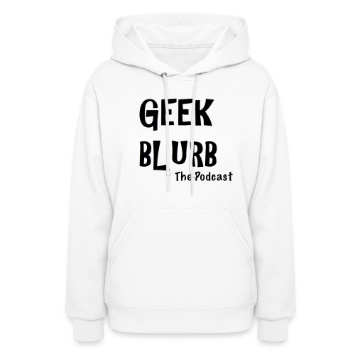 Geek Blurb (Transparent, Black Logo) - Women's Hoodie