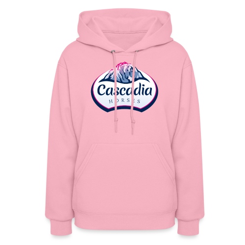 'Cascadia Horses' in the Mountains logo - Women's Hoodie
