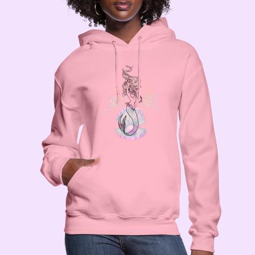 Mermaid Ocean Goddess In Shell - Fairytale Design - Women's Hoodie