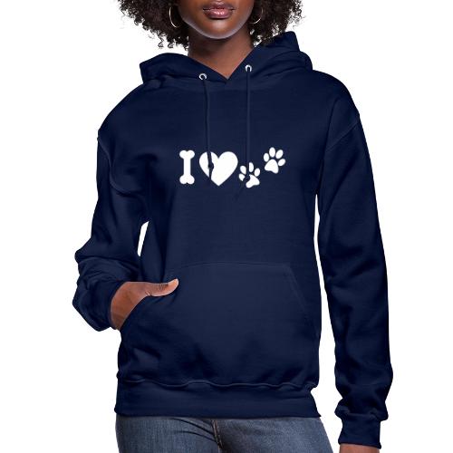 I Love Dog Prints - Women's Hoodie