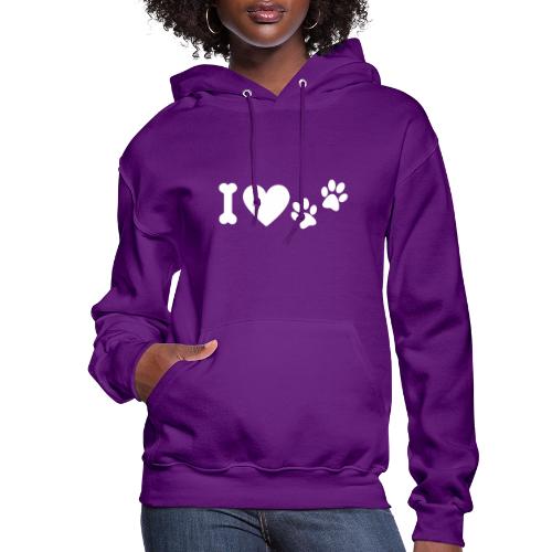 I Love Dog Prints - Women's Hoodie