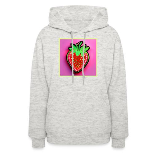Vibrant Strawberry Neon Sign - Women's Hoodie