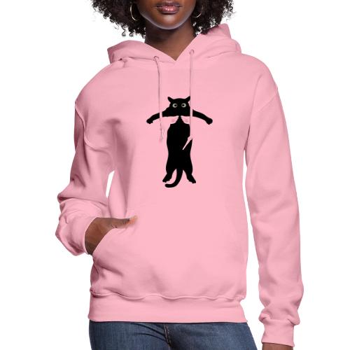 Funny Black Cat Lift - Women's Hoodie
