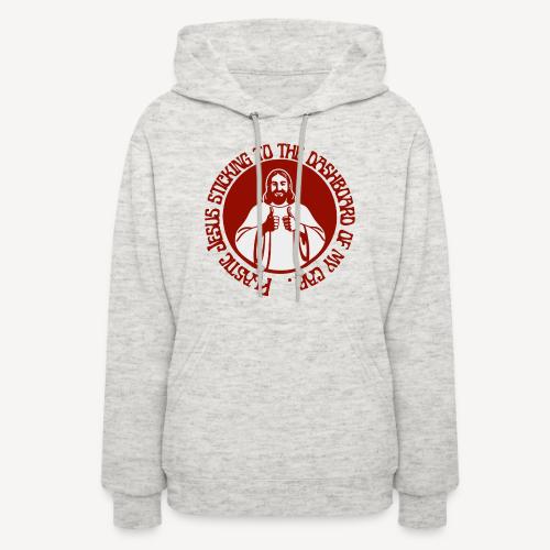Plastic Jesus sticking to the dashboard of my car - Women's Hoodie
