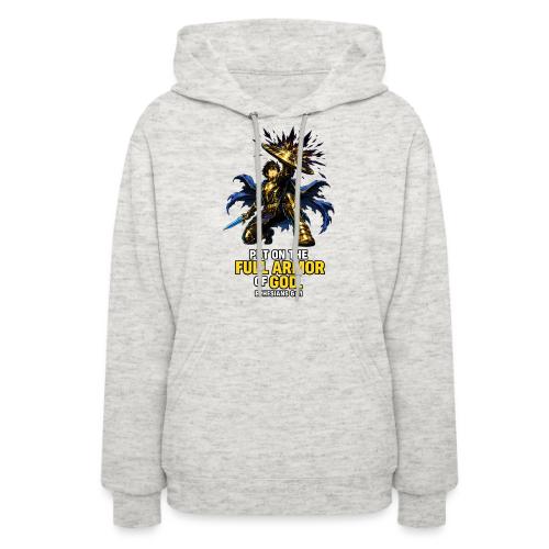 Full Armor of God Anime Warrior | Ephesians 6:11 C - Women's Hoodie