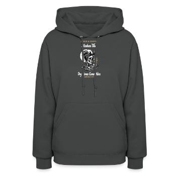 Dry Bones Come Alive Christian tee swestshirt tank - Women's Hoodie - asphalt - Front - Camila (177cm)