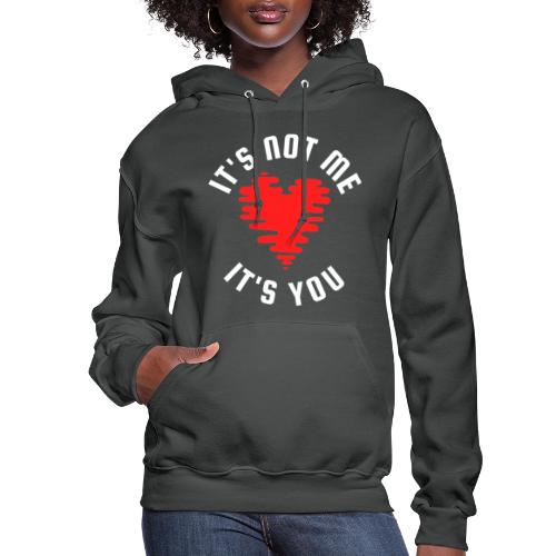 It's Not Me | White Red - Women's Hoodie